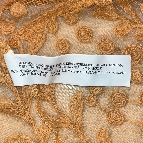 NWT Zara sheer floral mesh top-size Medium - Picture 6 of 6